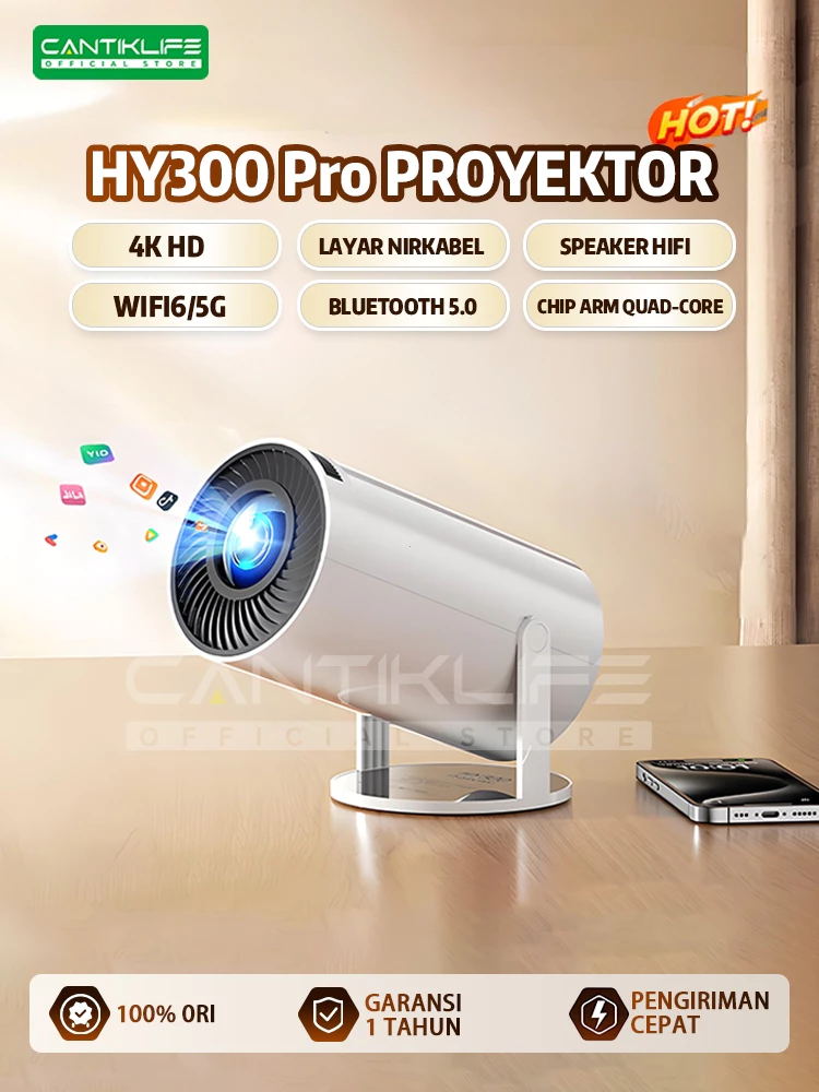 Proyektor Mini Portabel HY300 Pro