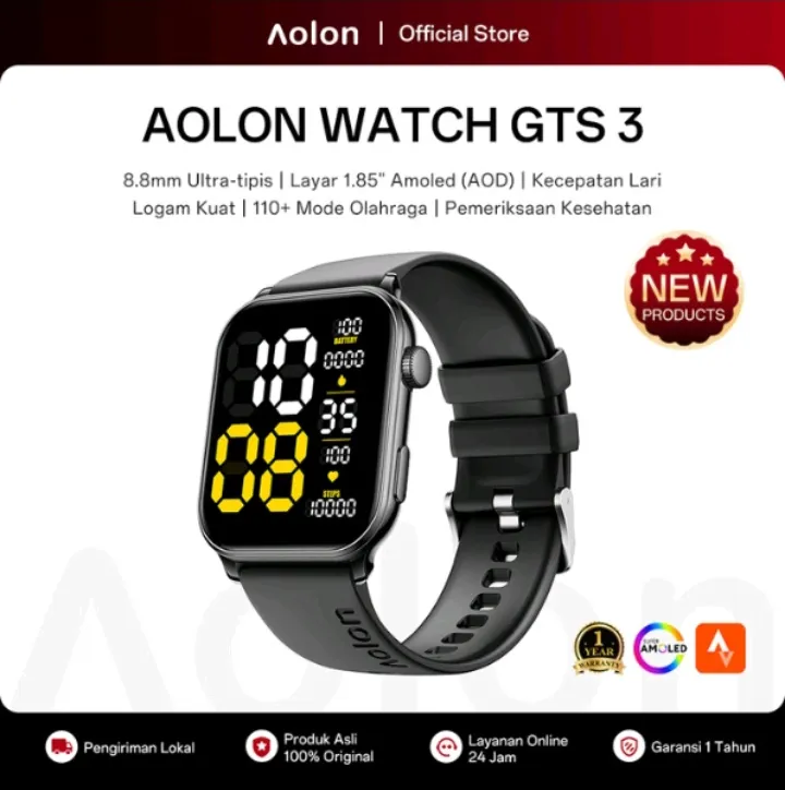 Aolon GTS 3 Smartwatch Pria