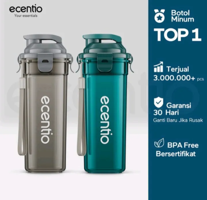 Ecentio Botol Minum Portable 500ml dengan Saringan Teh